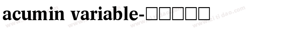 acumin variable字体转换